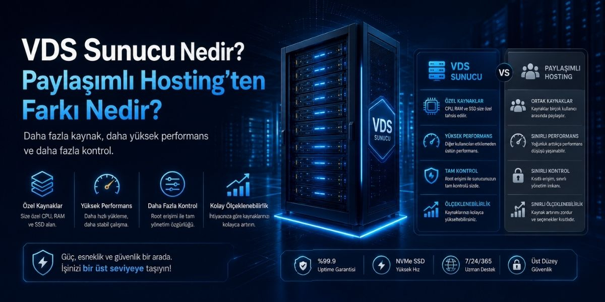 VDS Sunucu Nedir? Paylaşımlı Hosting’ten Farkı Nedir?